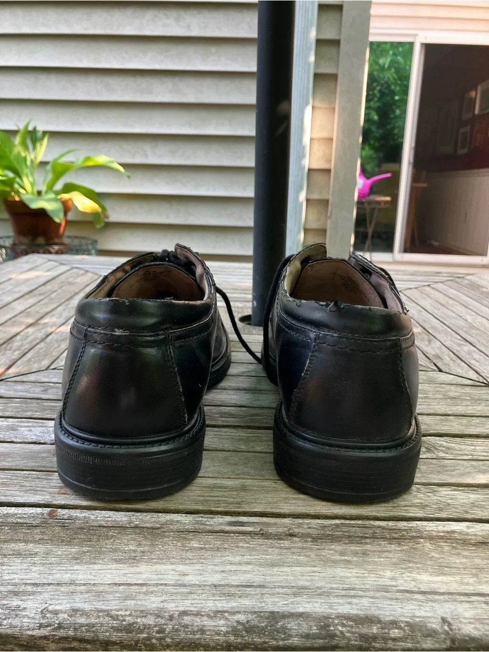 Merona Black Leather-like Derby Dress Shoes